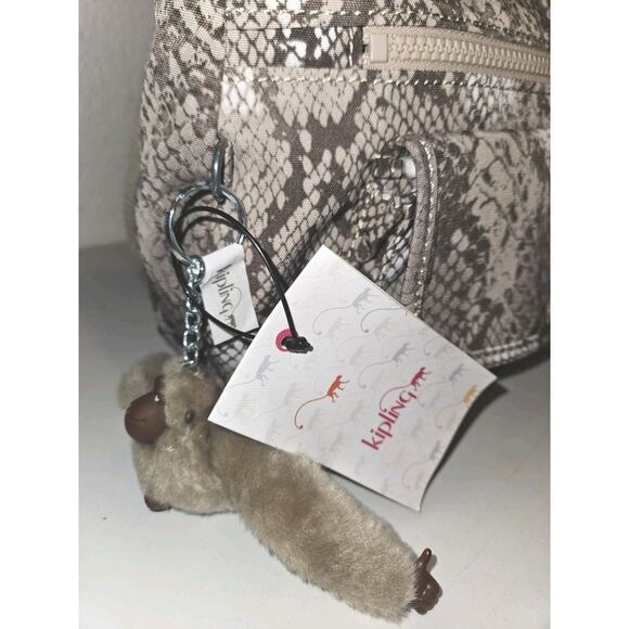 NWT! KIPLING Nylon Crossbody Handbag Snake Pattern 12x8x2.5 - Picture 4 of 11